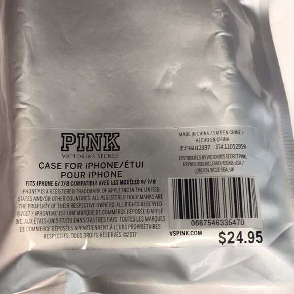 PINK VICTORIA SECRET PHONE CASE 6/7/8 - Picture 3 of 5